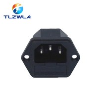 매립콘센트 산업용 노출 리미티드 압착단자 IEC 인렛 모듈 AC 전원 소켓 금 도금 구리 퓨즈 포함 1 개, 07 FUSE 15A