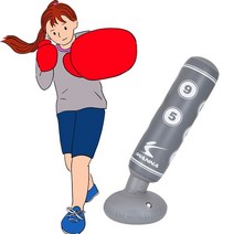 시둥마켓 +[시둥마켓]+_ 권투완구 펀치 복싱완구 권투연습 스포츠완구 펀칭백 에어펀칭백, 아이부터 어른까지 각종 스트레스 해소용 에어 펀칭, IW 베이스펀칭백/베이지