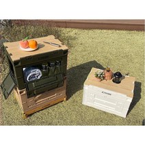 헤이즈 폴딩카트 접이식 캠핑카트 쇼핑카트 캠핑폴딩박스 운반카트 리빙박스 장바구니 웨건 트레일러 핸드카트 구르마 구루마 수레 손수레 정리함 수납박스 캠핑테이블, 아이보리