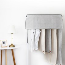 마켓드봉 옷정리 행거덮개 옷커버 미니 롱 행거커버, 2. 하프 행거커버(90*50), 그레이