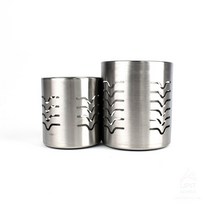 위생적인 주방 스텐수저통 배수구멍 조리도구통 2P