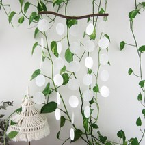 우드 월 행잉 웨이브 일자형 자개 모빌 벽걸이 발리 썬캐쳐 인테리어 소품 장식 홈데코