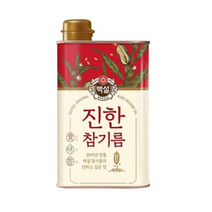 백설 진한 참기름, 450ml, 5캔
