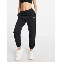 리복 small 로고 스웨트 스웻 팬츠 트레이닝 바지 블랙 114505