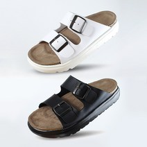 보이슈 남녀공용 커플 키높이 통굽 투버클 벨트 슬리퍼 아리조나 버켄스타일