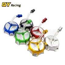 cnc 알루미늄 연료 탱크 캡 브리더 벤트 atv 먼지 구덩이 자전거 70cc 110cc 125cc 150cc 범용 오토바이 가솔린 연료 탱크 캡, 황금