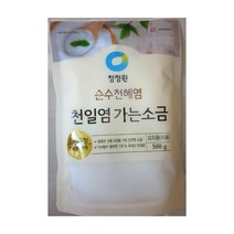 청정원 천일염 가는소금, 500g, 6개