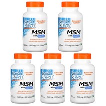닥터스베스트 MSM 위드 옵티 영양제 보충제 1500mg 120정, 5개, 120개