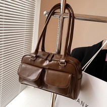 엘베라노 retro 투 포켓 스퀘어 여성 숄더백