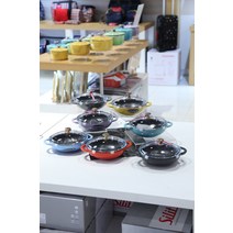 차세르 미니웍 18cm 가정용튀김 냄비 무쇠 인덕션 하이라이트 베이비웍 볶음 감바스, 보라보라
