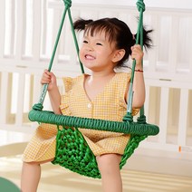 Kids Swing Set Chair w Hooks Easy Compact Playset Toddler Decor