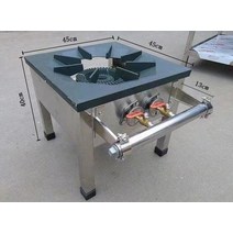 간택기 1200 친환경화구 쌍관 주물 버너 더블 헤드 고급, 단일사이즈, 1구 2링 천연 가스