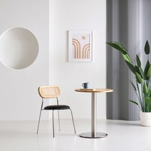 Sunshine 상담실 의자 대기실의자 라탄 등받이체어 인테리어 감성, 막힌나무등판