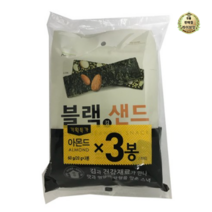라이브잇 풀무원 블랙김샌드 아몬드 스낵, 18개입, 20g