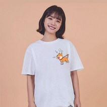 키밍 시바견 shiba 화난 강아지 귀여운반팔티
