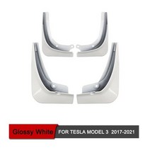 자동차 액세서리 탄소 섬유 머드 플랩 스플래시 가드 펜더 매트 ABS 테슬라 모델 3 2022 Y, 3 Glossy Carbon