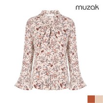 무자크 스몰플라워 보타이 블라우스 MI8WBL31