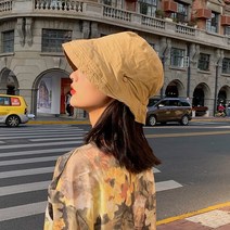 라이크미 스튜디오 네츄럴 여성 버킷햇 모자