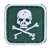 자전거 펑크패치 키트 수리 타이어주걱 장식 수 놓은 패치 전술 해골 군사 반사 패치 엠 블 럼 고무 재미 있은 배지 자 수 오토바이 패치, 6 pvc 루프 없음 2.6 cm