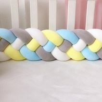 1M/2.2M/3M 아기 범퍼 유아용 침대 범퍼 신생아 매듭 꼰 범퍼 베개 쿠션 침구 세트 범퍼 룸 장식, 1M(39inch), C18