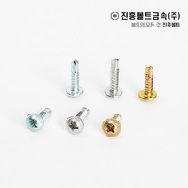 일반 스텐 와셔붙이 직결나사 피스 봉지판매(13mm ~ 100mm), 1.백도금, WF #8-16
