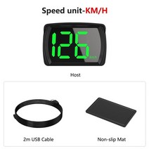 차량 속도계 hud 카플레이 모니터 zqkj y03 gps 큰 글꼴 모든 자동차 스마트 디지털 kmh mph 알림 미터 전자 액세서리 자동 헤드 업 디스플레이, km