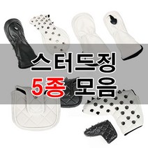 오보로 스터드 징 드라이버 우드 유틸 퍼터 헤드 커버 세트 모음, [옵션5]드라이버, 블랙