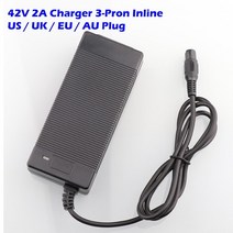 전동킥보드배터리 42V 2A 전기 스쿠터 충전기 팩 36V 자전거 호버 보드 밸런스 휠체어 충전기용, UK, 03 42V 2A PHT
