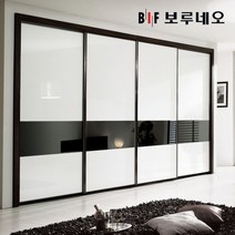 [보루네오] 30cm 스칼렛 슬라이딩 붙박이장 맞춤 거실 안방 슬라이드 9자 10자 11자, 상세 설명 참조