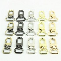 가죽공예 DIY 스트랩 체인 버클 금속 악세사리 D링 스위블 스냅 후크 트리거 랍스터 걸쇠 클립 가죽 공예 가방 벨트 웨빙 키체인용 1 개, ID13mm+light gold