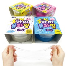 [문구조아] 아모스 아이슬라임 300g 클레이 슬라임 만들기 재료 하늘, 4개