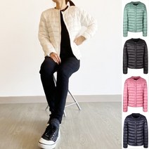 와이제이 국내 당일 발송 오리털 초경량패딩 라운드넥 경량패딩 5컬러 여성숏패딩 다운패딩 55-88 빅사이즈다운패딩 YJK096