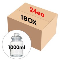 캔들 용기 투명 사탕자 1000ml 24개 박스 공병 유리병