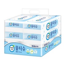 깨끗한나라 퓨어 물티슈 캡형 60매 x6개