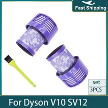 헤파필터 세척 가능한 필터 Hepa Unit for Dyson V10 SV12 사이클론 동물 절대 총 청소 진공 청소기 예비 부품 액세서리, [03] 3PCS, 3PCS