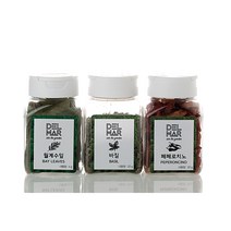 딜리셔스마켓 기본 향신료 3종 소형 바질 20g + 월계수 4g + 페페로치노 30g, 4세트