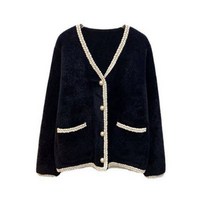 로즈랩 봄 가을 기모 니트 가디건 M