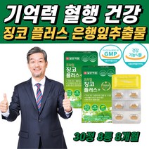 징코 은행잎 추출물 혈행 건강 기억력 개선 영양 제 진코 민 플러스 빌로바 남성 여성 손발 손 손가락 저림 혈액 순환 뇌 두뇌 머리 영양제 식약청 인정 식약처 인증