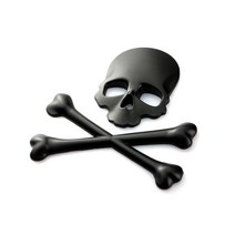 할리데이비슨 스티커 할리스티커 해골 엠블럼 바이크스티커, 08 90X90 METAL, 1