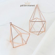 오렌지나무 이오난사 화분 유니크한 감성 행잉 오너먼트 (골드 다이아)