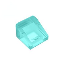 롱브릭타일 접착식파벽돌 파벽돌 MOC 54200 50746 슬로프 30 ° 1x1x2/3 하이테크 빌딩 블록 부품 용 벽돌, 10 Trans-Light Blue-42