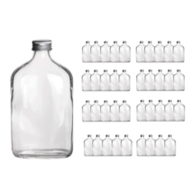 더치커피 위스키 납작유리병 350ml 알루미늄실버캡 1박스, 40개