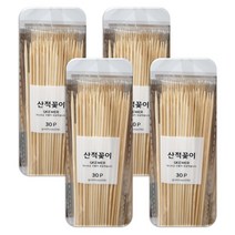 대나무 산적꽂이 12cm 30개입 x 4개 양꼬치 꼬챙이 나무꼬지, 1개, 1개