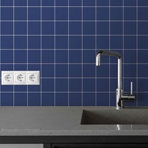 발포시트지 타일 벽돌 주방 욕실 시트지, SBHDC-140발포시트지타일블루