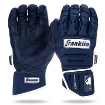 Franklin Sports MLB 배팅 장갑 CFX Pro PRT 튼튼한 보호 야구 + 소프트볼 성인용 패딩 강화 가죽 성인 S 블랙 골드 5611157913, Adult Small