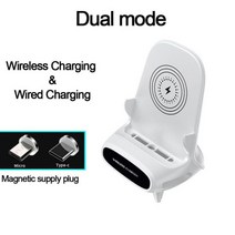 고속 멀티 무선충전기 15W 무선 충전기 미니 의자 유선 스탠드 듀얼 모드 Qi 충전 브래킷 볼륨 업 아이폰 에어팟 프로 아이워치 iPhone Airpods Pro iWatch, Dual mode