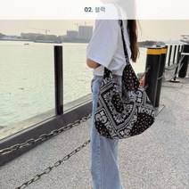 페이즐리 반다나 데일리 에코백 크로스백 호보백