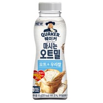 칠성 쉐이크 아침 식사 대용 퀘이커 마시는 오트밀 오트 & 우리쌀 건강식 간편식 식단조절 선식 50G 10개, 4세트