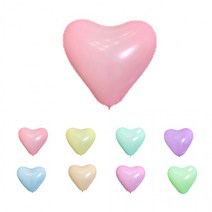 D 10인치 하트마카롱 풍선 10+1 공작용 제작용 DIY 행사 깜짝파티 파티용품 이벤트 행사장 어린이 돌잔치 장, 마카롱민트