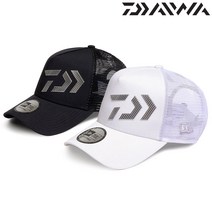 다이와 DC-5523NK 뉴에라 콜라보 A프레임 스냅백 하프 메쉬 캡 패션 낚시모자, 화이트 프리 [400391]